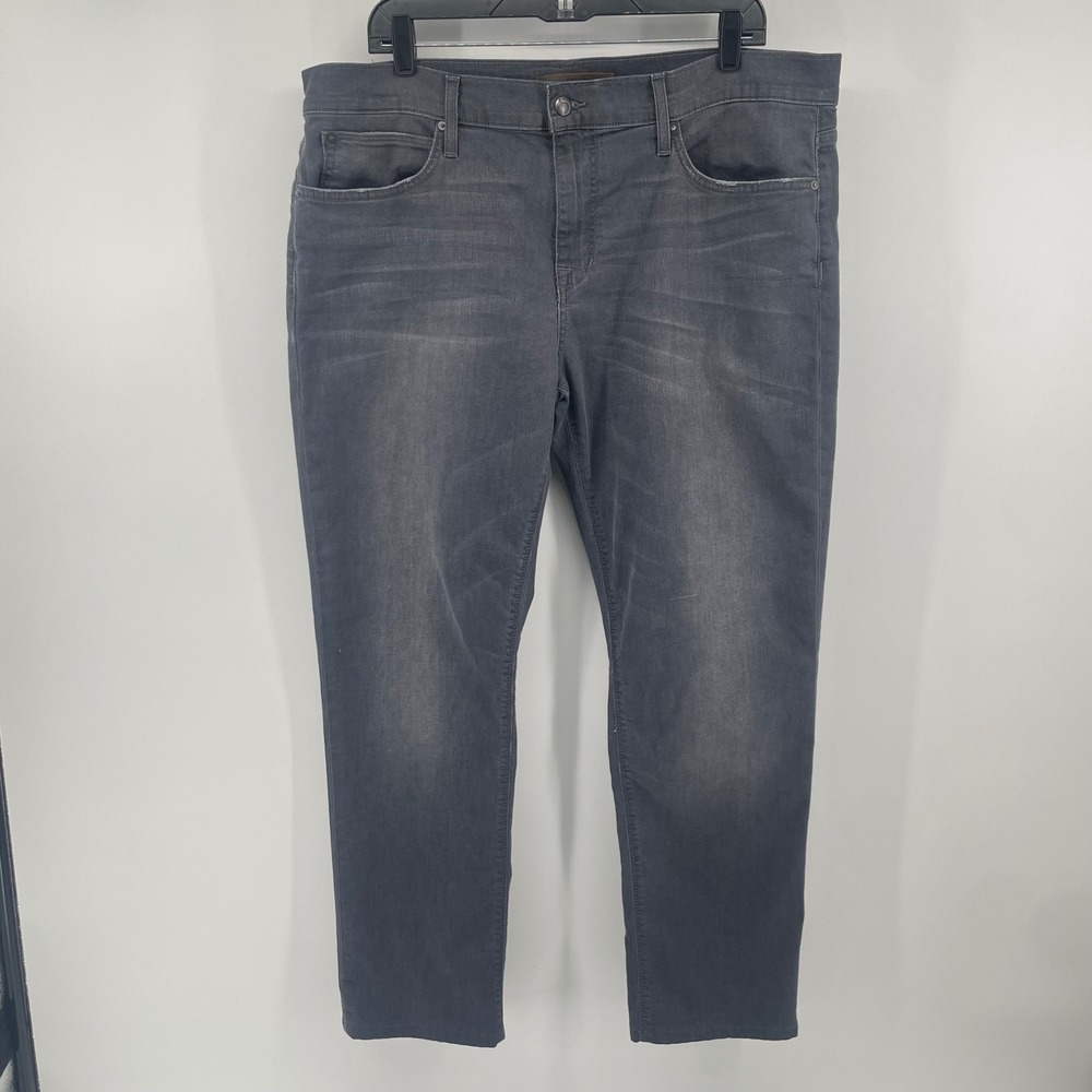 Joe's Jeans Slim Fit Men 38 Grey Stretch Denim Whiskered Casual Pants